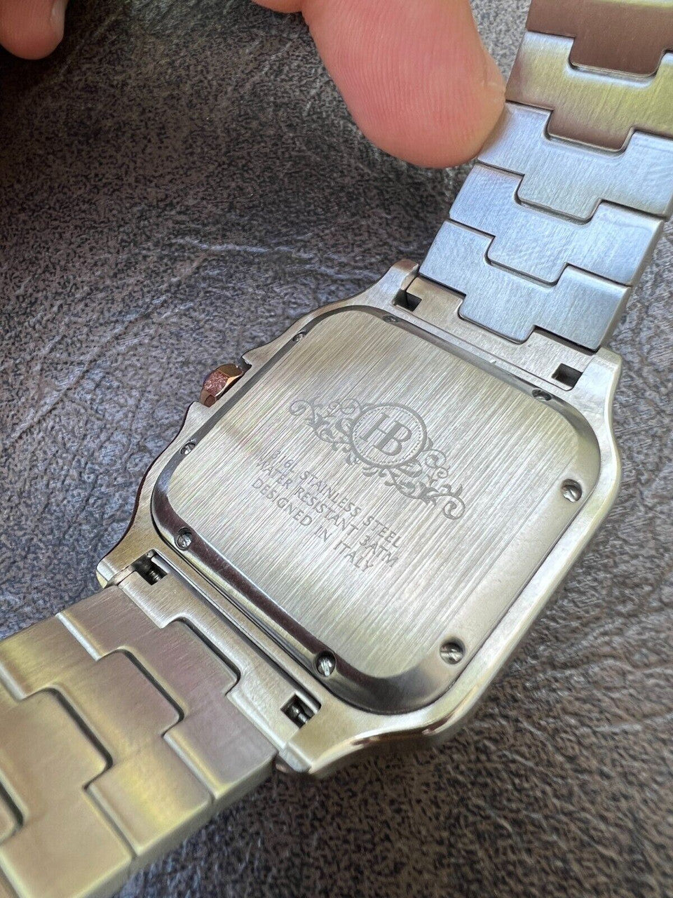 Hip Hop Real Mens 2.5ct MOISSANITE Watch Two Tone Rose Gold Iced Automatic Pearl Face