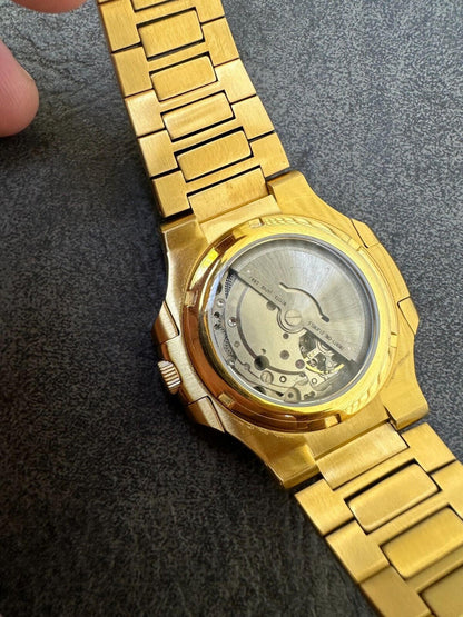 Hip Hop Real Mens Baguette 14k Gold Real MOISSANITE Watch Iced Automatic Movement HipHop