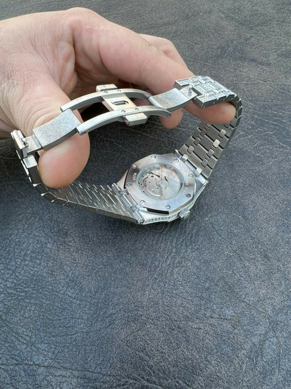 Hip Hop Real Mens MOISSANITE Watch Iced Automatic Skeleton 44mm HipHop Pass Diamond Test