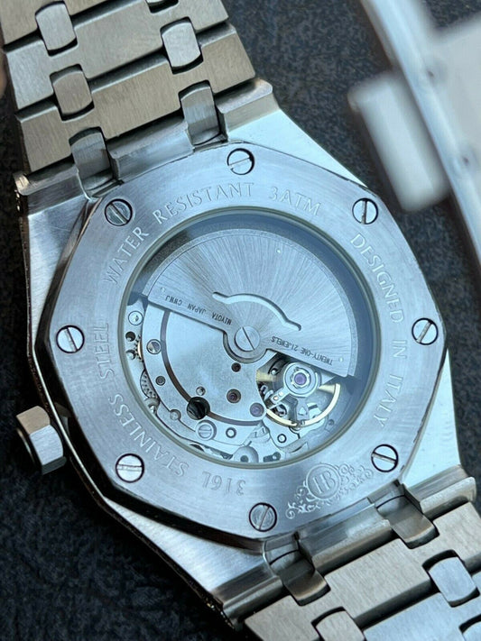 Hip Hop Real Mens MOISSANITE Watch Iced Automatic Skeleton 44mm HipHop Pass Diamond Test