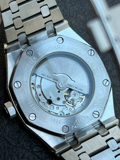 Hip Hop Real Mens Watch Fully Iced Bust Down Out Skeleton Back Automatic 44mm Hip Hop