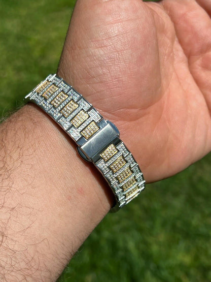 Hip Hop Real MOISSANITE Mens Watch Fully Iced Stainless Hip Hop Passes Diamond Tester