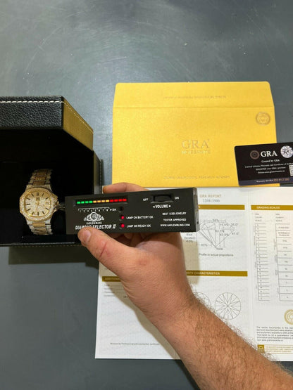 Hip Hop Real MOISSANITE Mens Watch Fully Iced Stainless Hip Hop Passes Diamond Tester