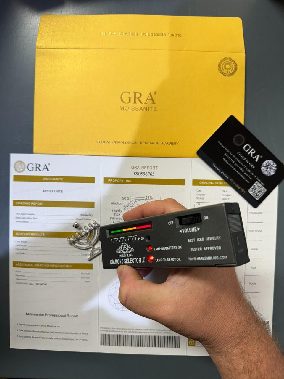 Hip Hop Real Moissanite Pendant Iced Jewish Menorah Hebrew Israelite Necklace 925 Silver