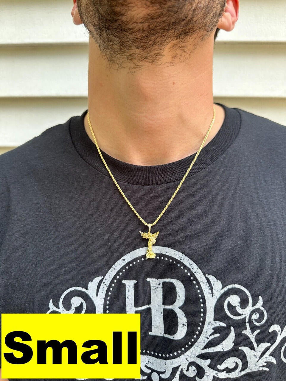 Hip Hop Real MOISSANITE Saint Michael Slaying Dragon Pendant 14k Gold Over 925 Silver