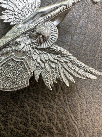 Hip Hop Real MOISSANITE Saint St Michael Slaying Dragon Archangel Pendant 925 Silver