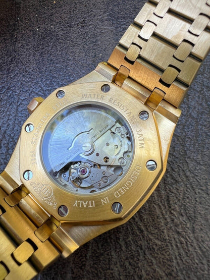Hip Hop Real MOISSANITE Skeleton Watch Out Iced Gold Hip Hop Pass Diamond Test Bust Down