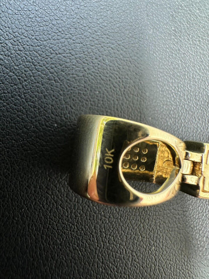 Hip Hop Solid 10k Yellow Gold 3ct VVS Moissanite Cross Pendant Necklace 19g Mens Large