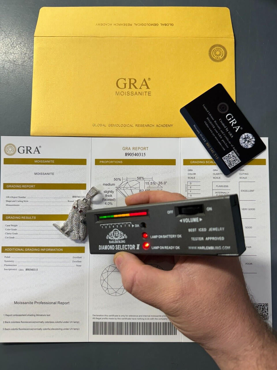 Iced MOISSANITE 925 Silver Gold Plated Hip Hop Owl Pendant Rapper OVO Necklace