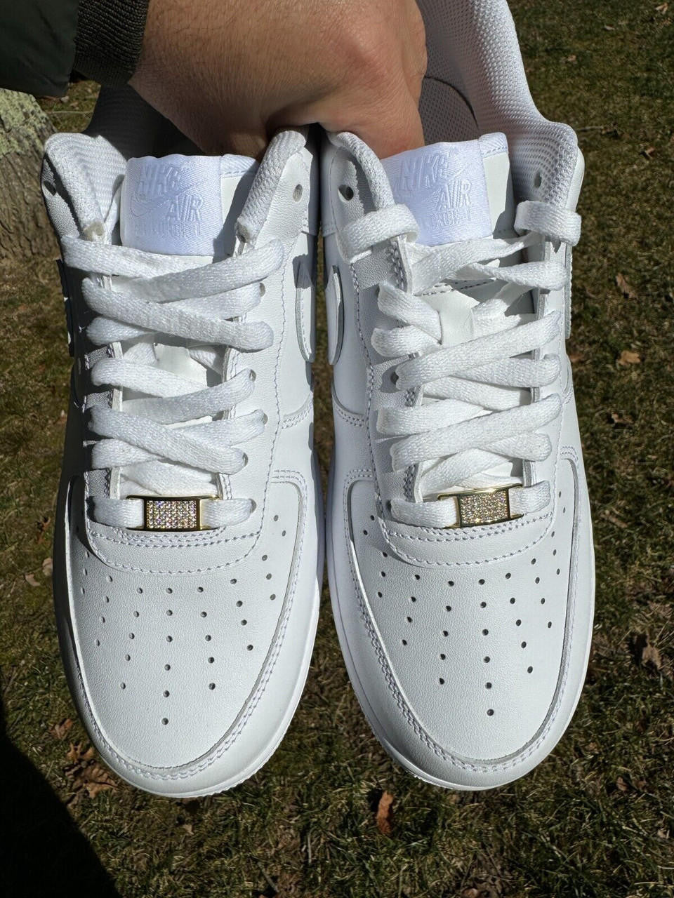 gold nike lace lock