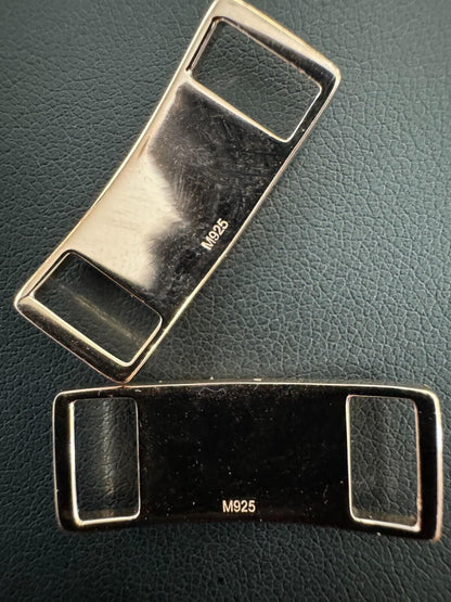 Iced Solid 14k Rose Gold Over 925 Silver Moissanite Lace Locks For Sneakers AF1