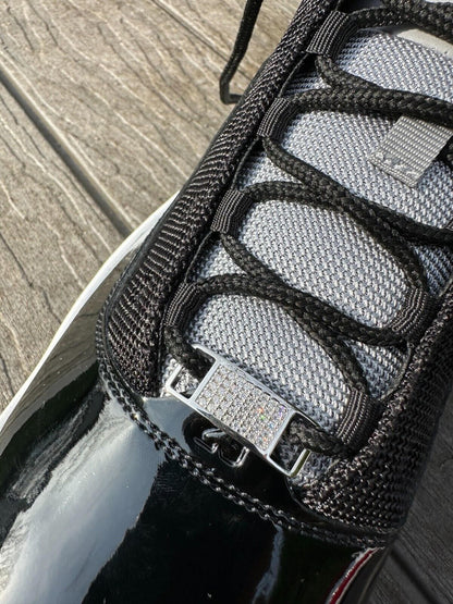 Iced Solid 925 Sterling Silver Lace Locks For Sneakers Nike AF1 Jordans Etc