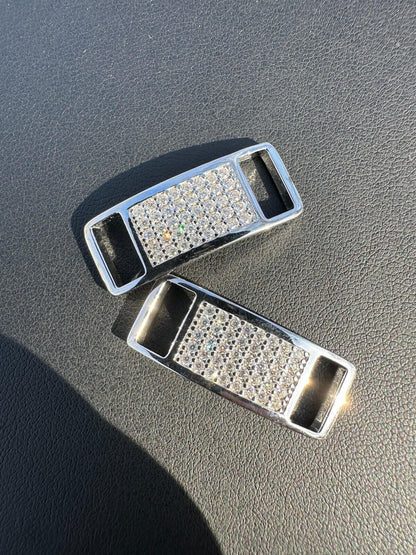 Iced Solid 925 Sterling Silver Lace Locks For Sneakers Nike AF1 Jordans Etc