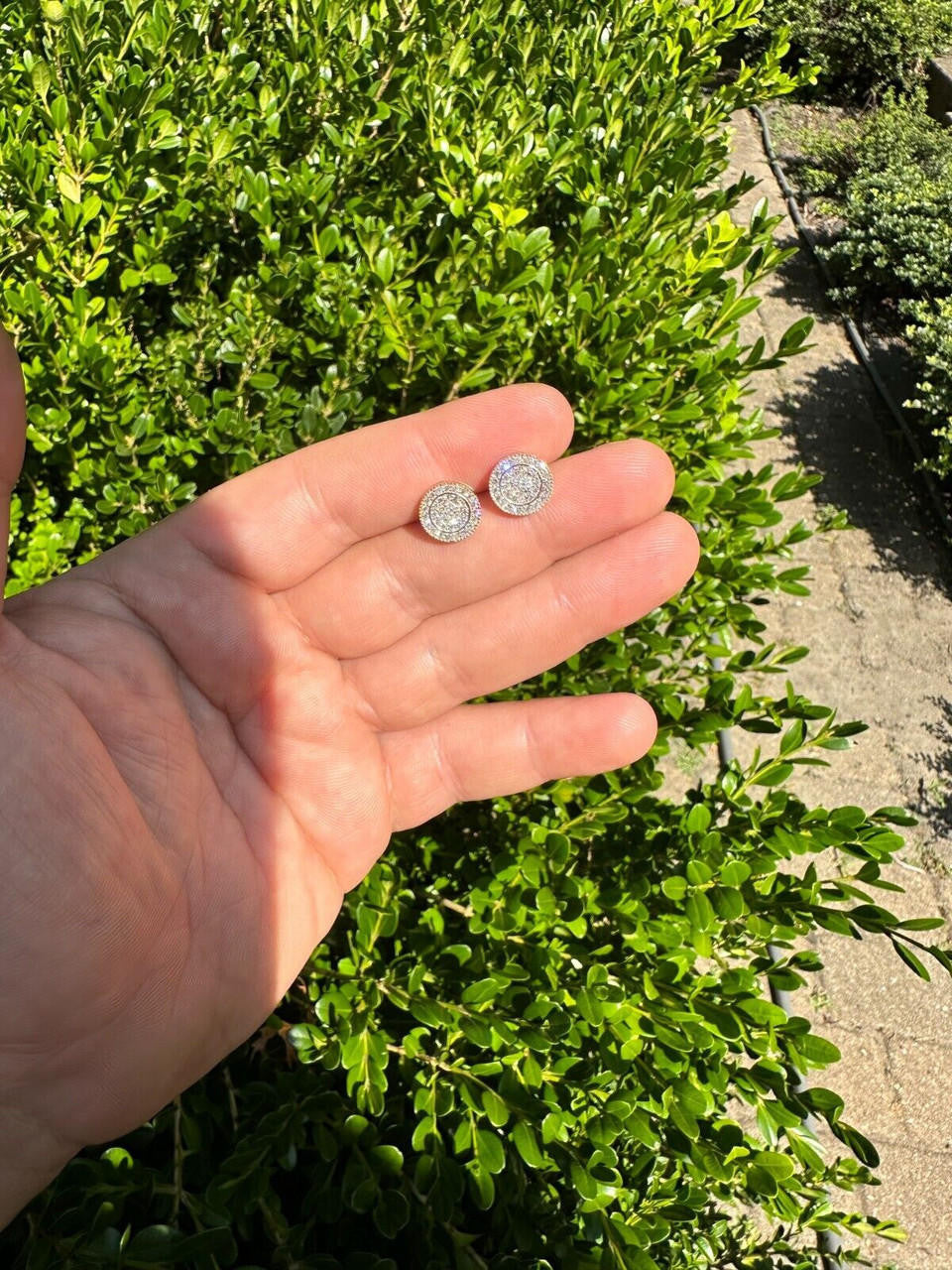 Italiano Silver, Inc. 0.8ct VVS Real Diamond Men's Solid 14k Yellow Gold Iced Hip Hop Round Earrings