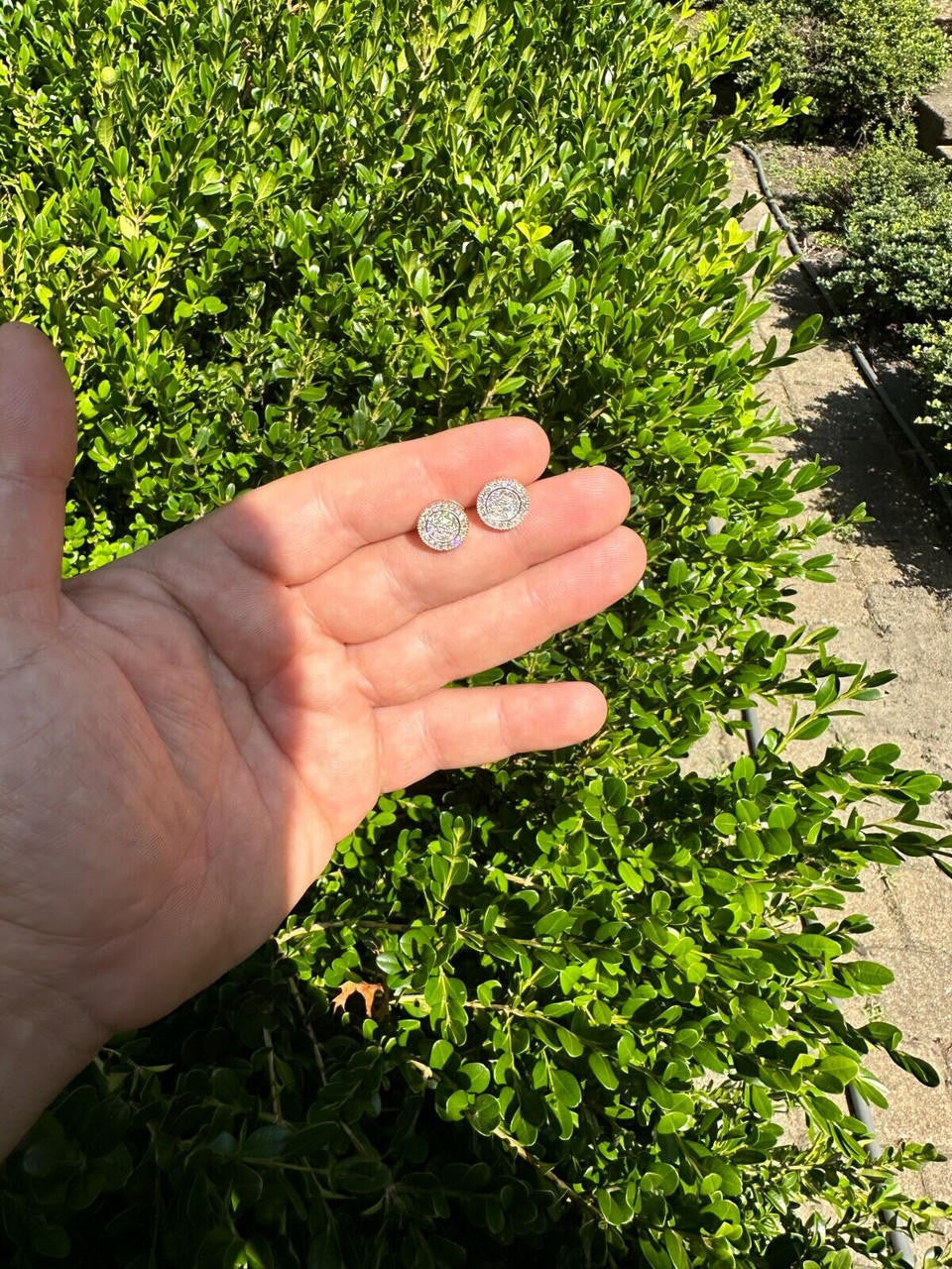 Italiano Silver, Inc. 0.8ct VVS Real Diamond Men's Solid 14k Yellow Gold Iced Hip Hop Round Earrings