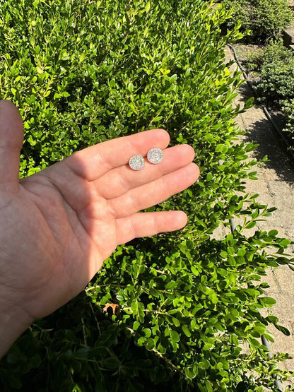 Italiano Silver, Inc. 0.8ct VVS Real Diamond Men's Solid 14k Yellow Gold Iced Hip Hop Round Earrings