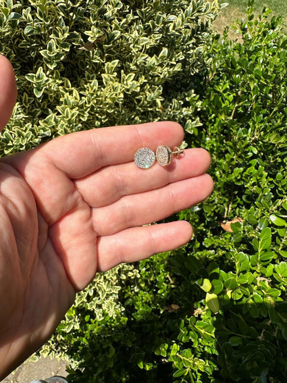 Italiano Silver, Inc. 0.8ct VVS Real Diamond Men's Solid 14k Yellow Gold Iced Hip Hop Round Earrings