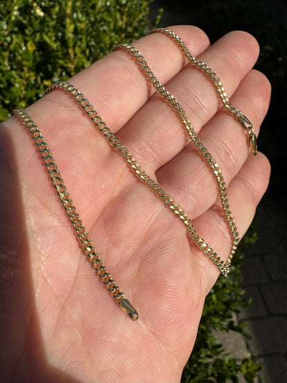 Italiano Silver, Inc. 10k Men's Ladies Solid Yellow Gold Micro 1.5-3mm Miami Cuban Link Chain Necklace