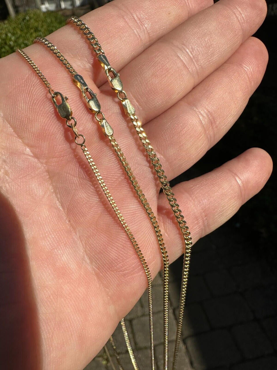 Italiano Silver, Inc. 10k Men's Ladies Solid Yellow Gold Micro 1.5-3mm Miami Cuban Link Chain Necklace