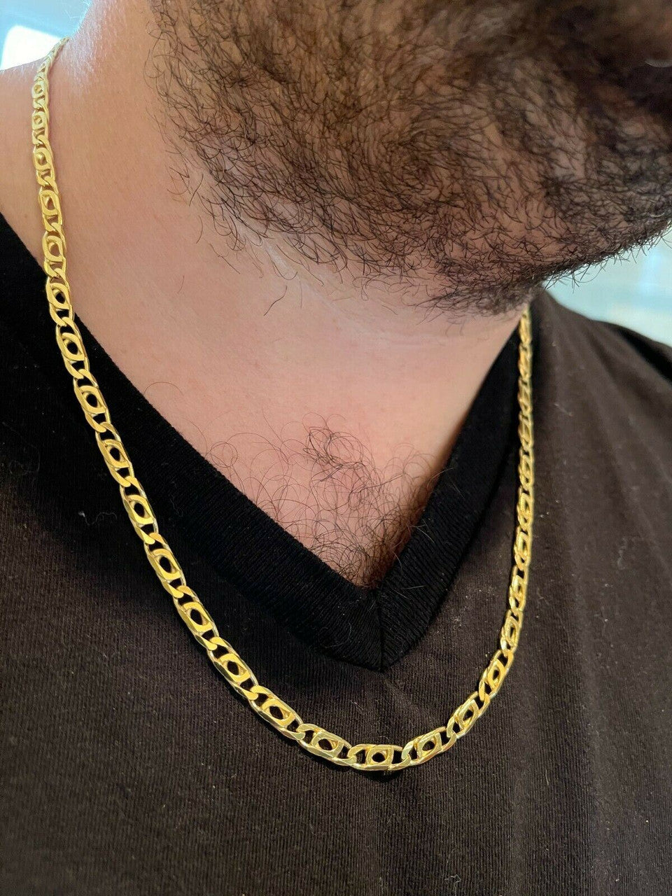 Italiano Silver, Inc 14k Gold Vermeil 925 Sterling Silver Mens Tigers Eye Chain Necklace Or Bracelet