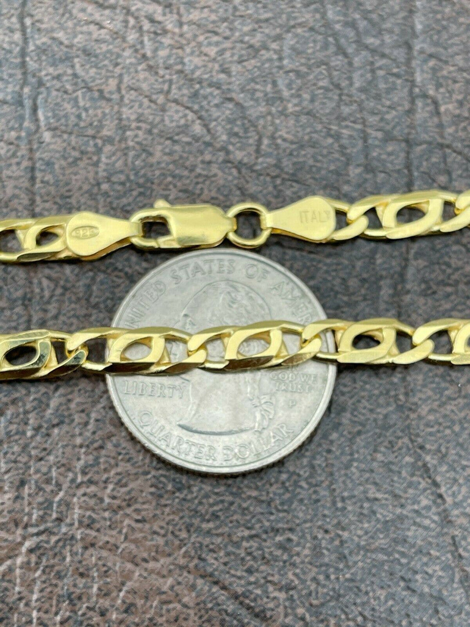 Italiano Silver, Inc 14k Gold Vermeil 925 Sterling Silver Mens Tigers Eye Chain Necklace Or Bracelet