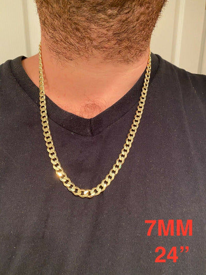 Italiano Silver, Inc 14k Gold Vermeil Over 925 Silver Miami Cuban Curb Link Chain Or Bracelet 2-16mm