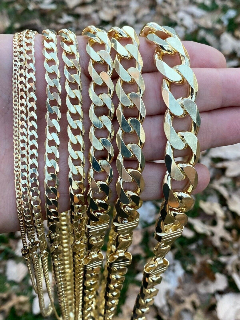 Italiano Silver, Inc 14k Gold Vermeil Over 925 Silver Miami Cuban Curb Link Chain Or Bracelet 2-16mm