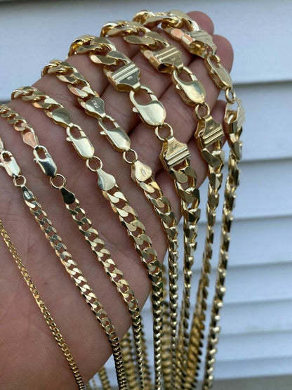 Italiano Silver, Inc 14k Gold Vermeil Over 925 Silver Miami Cuban Curb Link Chain Or Bracelet 2-16mm