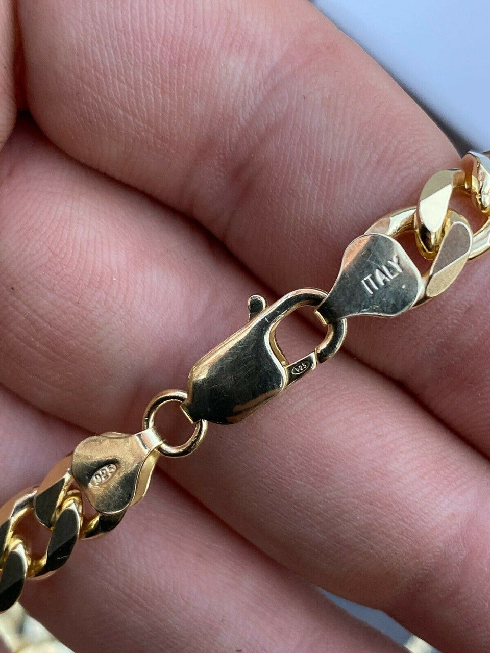 Italiano Silver, Inc 14k Gold Vermeil Over 925 Silver Miami Cuban Curb Link Chain Or Bracelet 2-16mm