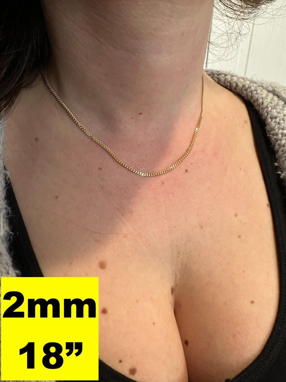 Italiano Silver, Inc. 14k Men's Ladies Solid Yellow Gold Micro 1.5-3mm Miami Cuban Link Chain Necklace