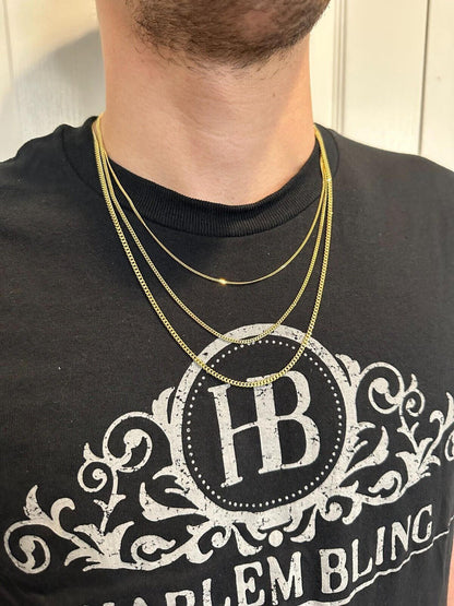 Italiano Silver, Inc. 14k Men's Ladies Solid Yellow Gold Micro 1.5-3mm Miami Cuban Link Chain Necklace