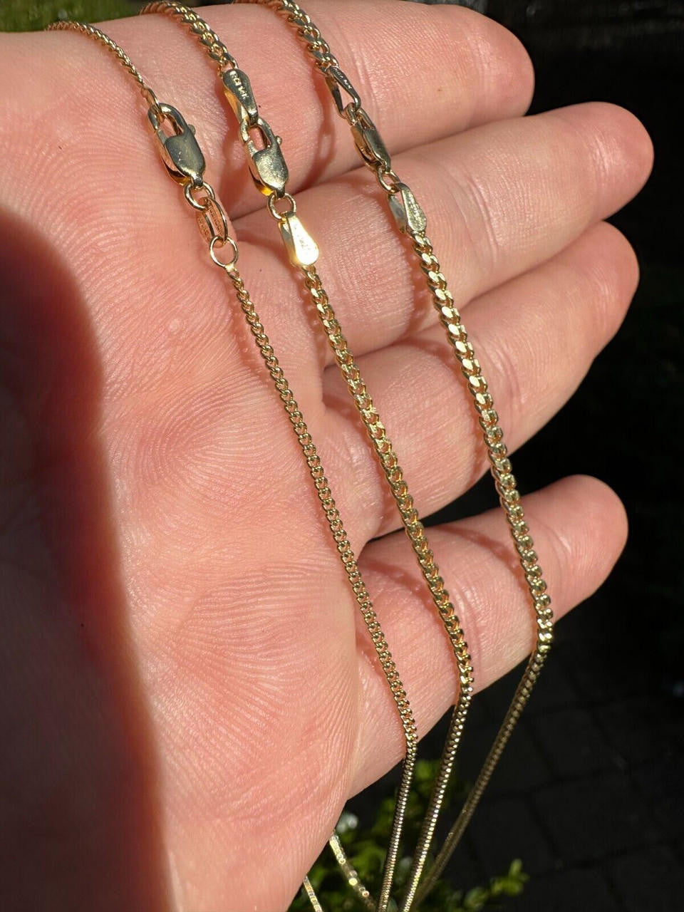 Italiano Silver, Inc. 14k Men's Ladies Solid Yellow Gold Micro 1.5-3mm Miami Cuban Link Chain Necklace