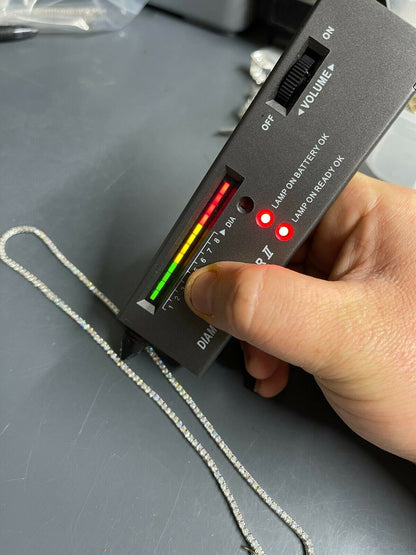 Italiano Silver, Inc 2mm MOISSANITE Tennis Necklace Passes Diamond Tester