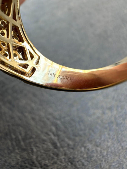 Italiano Silver, Inc. 3.38ct Real Diamond Hip Hop Solid 14k Yellow Gold Iced King Crown Micropave Ring