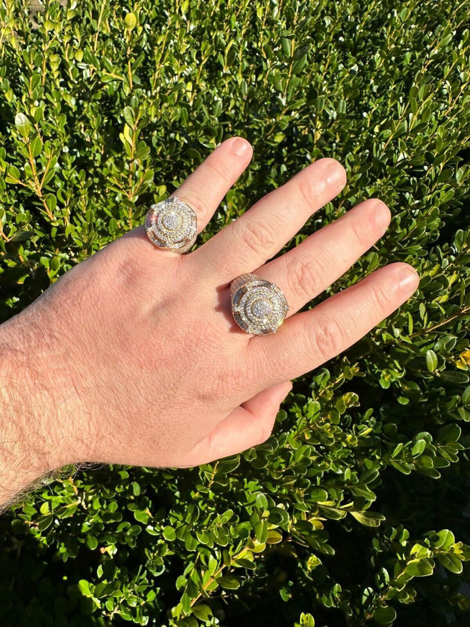 Italiano Silver, Inc. 3.38ct Real Diamond Hip Hop Solid 14k Yellow Gold Iced King Crown Micropave Ring