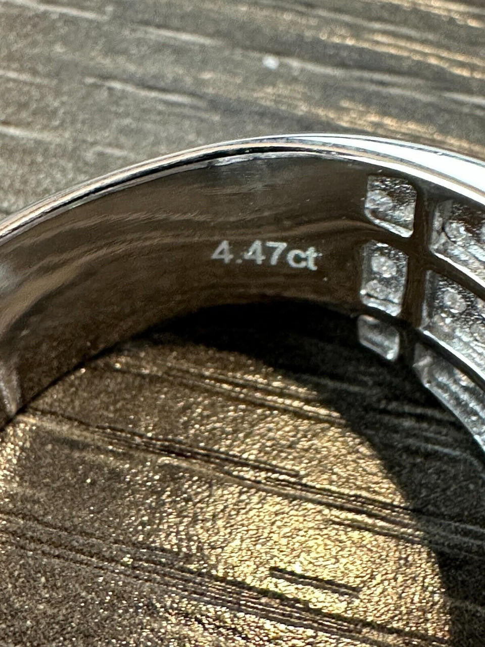 Italiano Silver, Inc. 4.47ct Real Diamond Hip Hop Natural 925 Sterling Silver Iced Square Mens Ring