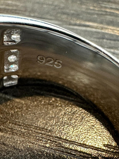 Italiano Silver, Inc. 4.47ct Real Diamond Hip Hop Natural 925 Sterling Silver Iced Square Mens Ring