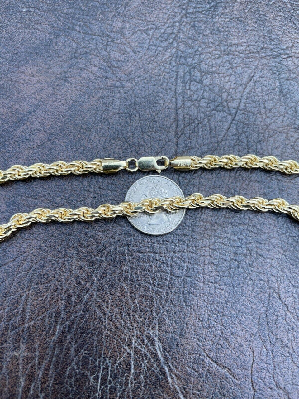 Italiano Silver, Inc 6mm Thick Mens Rope Chain 14k Gold Over Real Solid 925 Sterling Silver Necklace