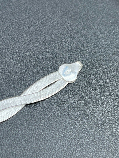 Italiano Silver, Inc 7mm Thick Solid 925 Silver Twisted Braided Herringbone Chain Necklace 16 - 20