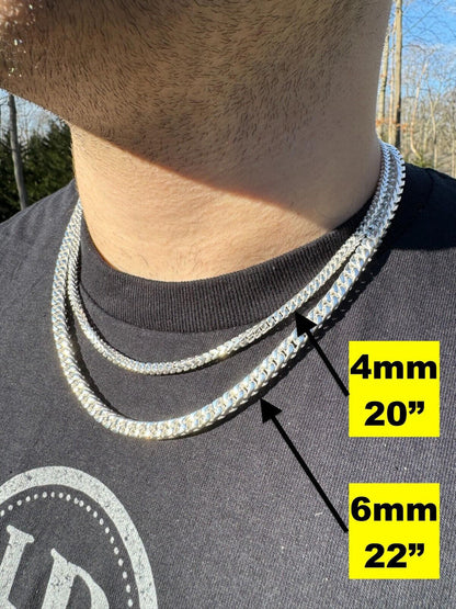 Italiano Silver, Inc. BIG 4-10mm Handmade Franco Chain Necklace Or Bracelet Real 925 Silver Box Clasp