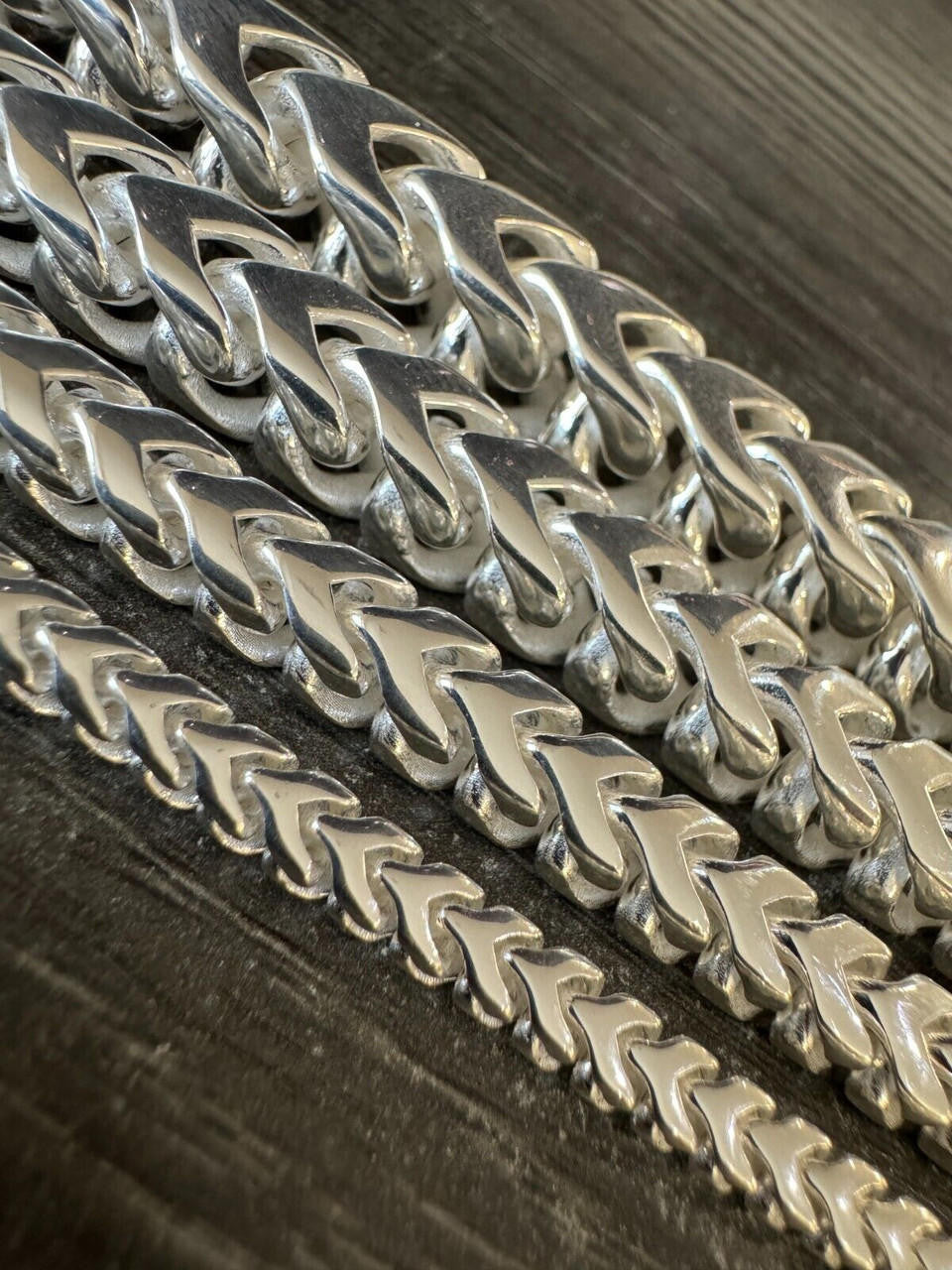 Italiano Silver, Inc. BIG 4-10mm Handmade Franco Chain Necklace Or Bracelet Real 925 Silver Box Clasp