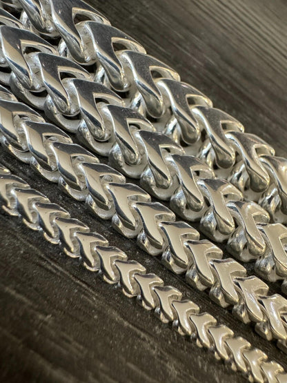 Italiano Silver, Inc. BIG 4-10mm Handmade Franco Chain Necklace Or Bracelet Real 925 Silver Box Clasp