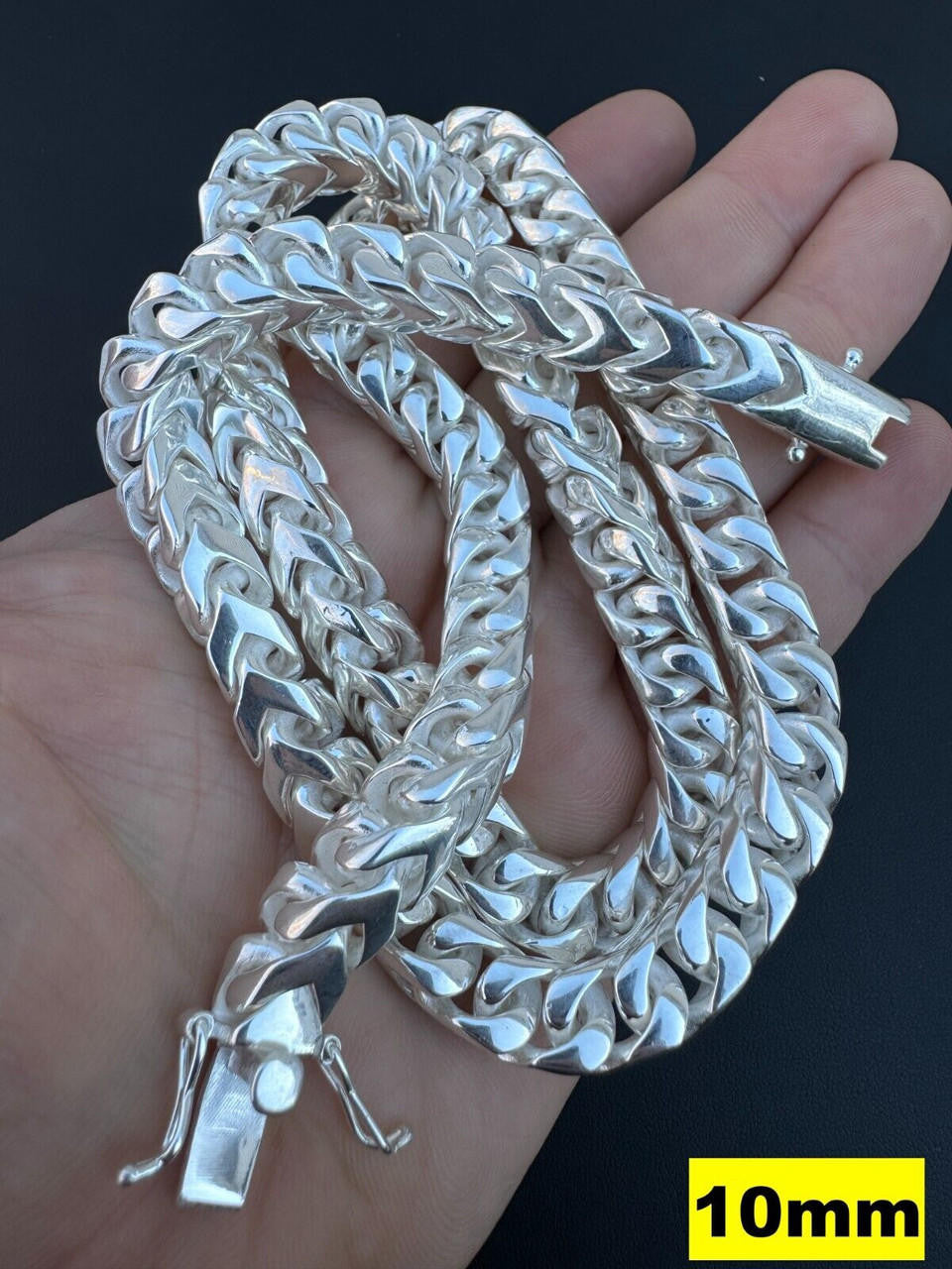 BIG 4-10mm Handmade Franco Chain Necklace Or Bracelet Real 925