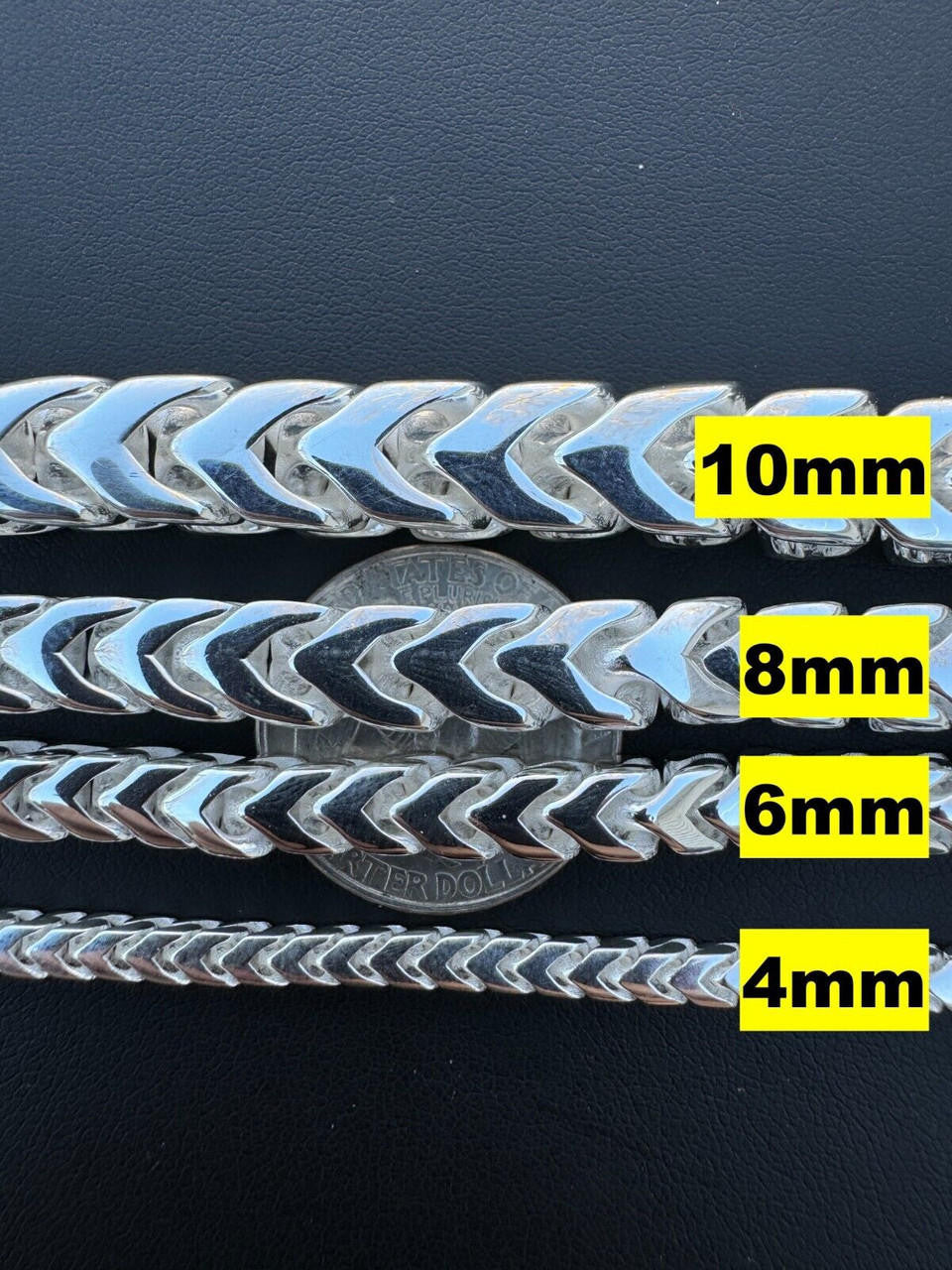 Italiano Silver, Inc. BIG 4-10mm Handmade Franco Chain Necklace Or Bracelet Real 925 Silver Box Clasp