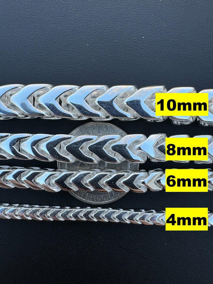 Italiano Silver, Inc. BIG 4-10mm Handmade Franco Chain Necklace Or Bracelet Real 925 Silver Box Clasp