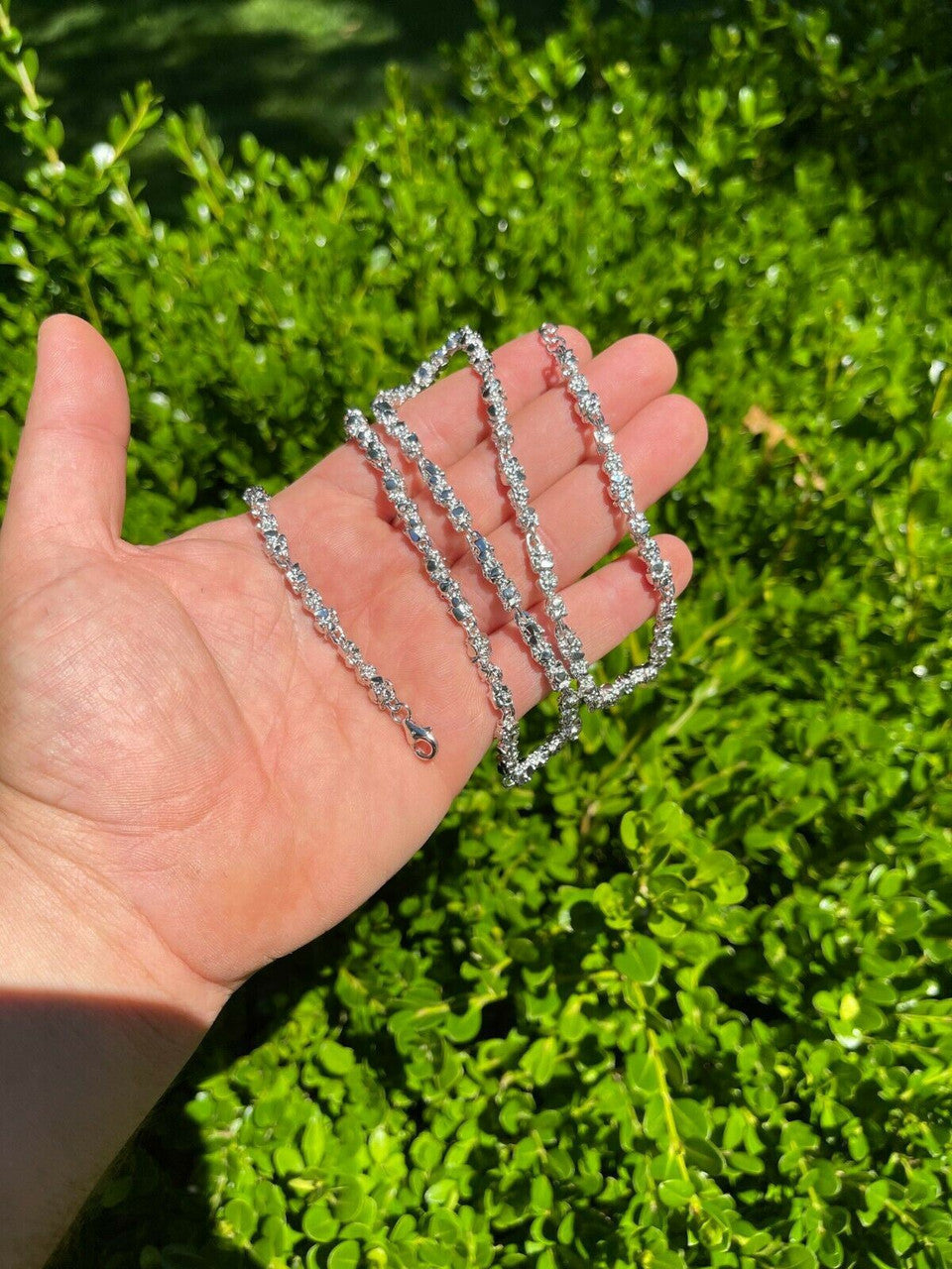 Italiano Silver, Inc Custom Handmade Solid 925 Sterling Silver Nugget Link Chain Necklace 5mm 18-30