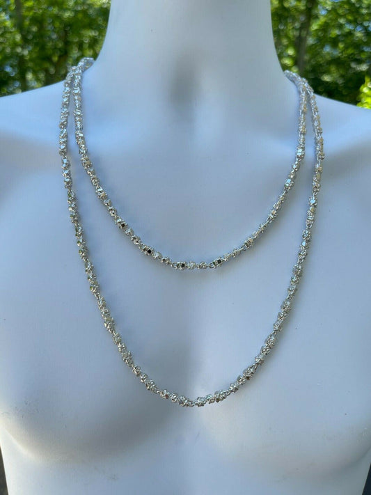 Italiano Silver, Inc Custom Handmade Solid 925 Sterling Silver Nugget Link Chain Necklace 5mm 18-30