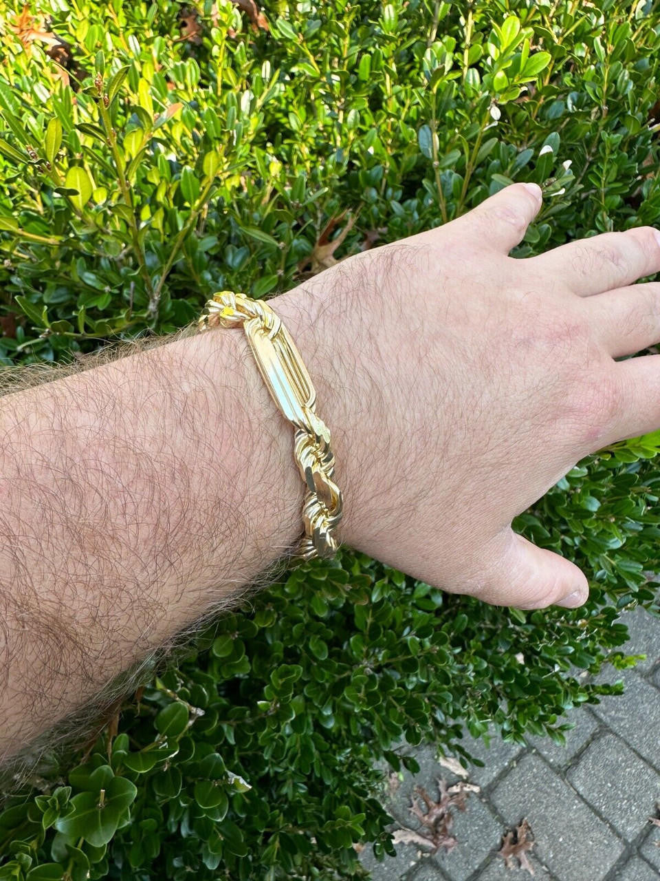 Italiano Silver, Inc. FigaRope Milano Chain Real Solid 14Kk Gold Vermeil 925 Silver Necklace Bracelet