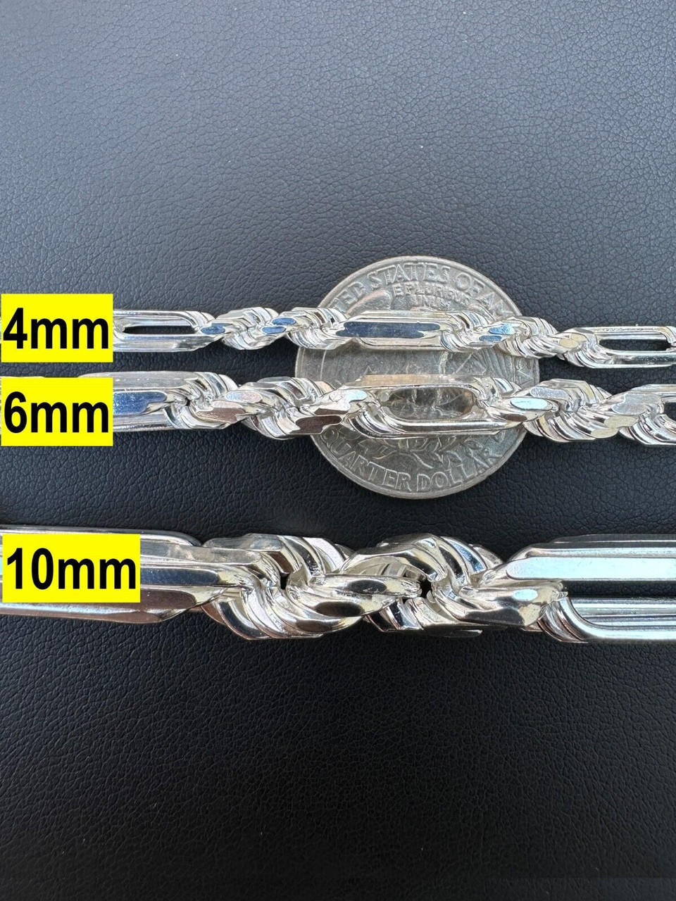 Italiano Silver, Inc. FigaRope Milano Chain Real Solid 925 Sterling Silver Necklace Or Bracelet 4-10mm