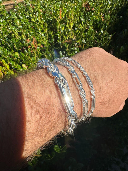 Italiano Silver, Inc. FigaRope Milano Chain Real Solid 925 Sterling Silver Necklace Or Bracelet 4-10mm